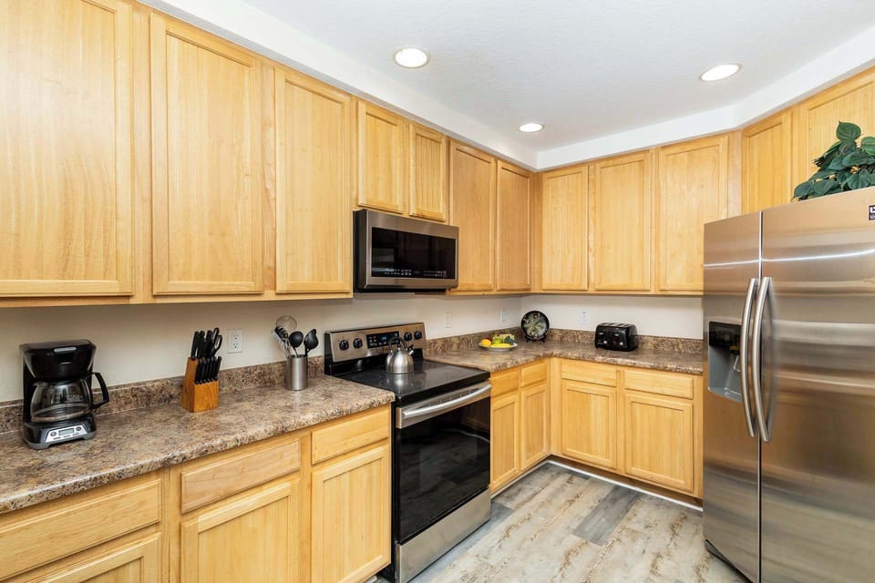Condo, Multiple Beds, Patio, Garden View (Tranquil Breeze At Caribe Cove) | Private kitchen | Coffee/tea maker