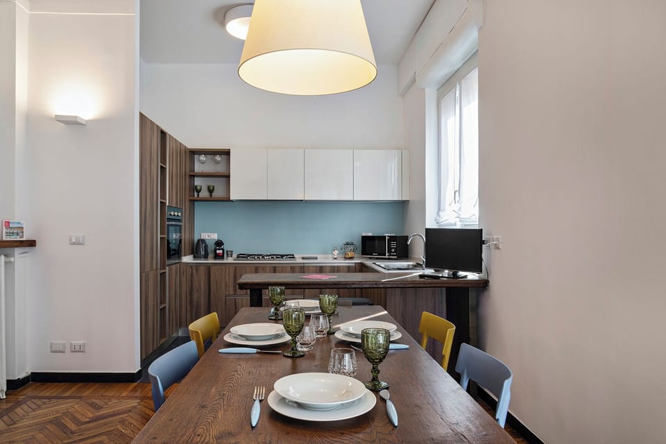 Apartment | Private kitchen | Fridge, microwave, oven, stovetop