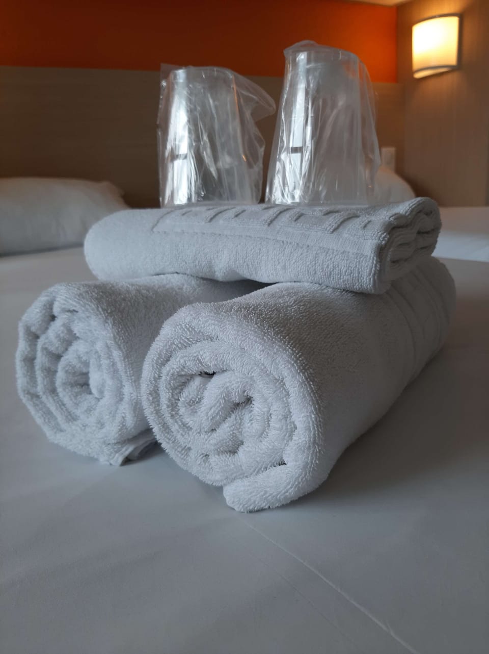 Shower, eco-friendly toiletries, towels