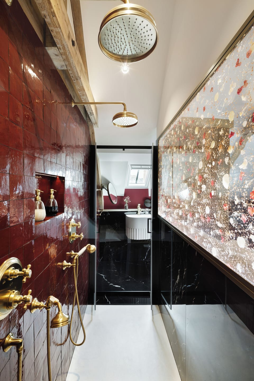 Panoramic Double Room, 1 Queen Bed, City View | Bathroom | Shower, rainfall showerhead, hair dryer, bathrobes
