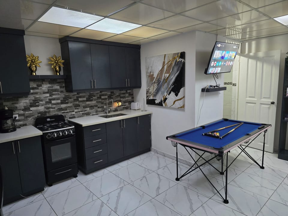 Luxury Condo, 1 Queen Bed with Sofa bed | Private kitchen | Full-size fridge, microwave, cleaning supplies, freezer