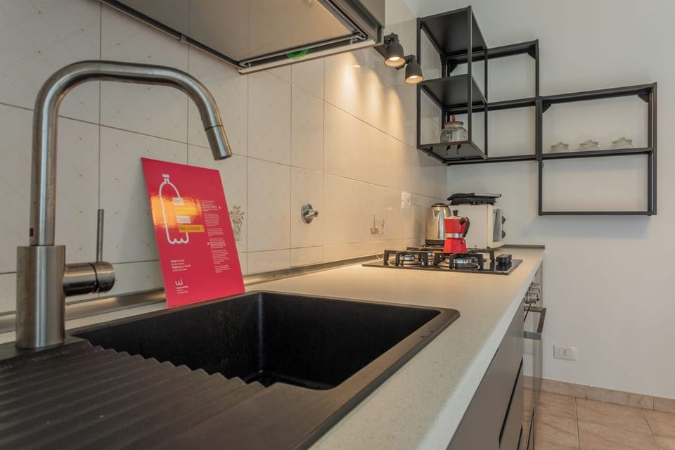 Apartment | Private kitchen | Fridge, microwave, stovetop, dishwasher