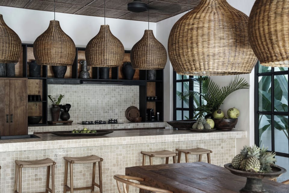 Family Villa, Pool View | Private kitchen | Fridge, microwave, stovetop, electric kettle