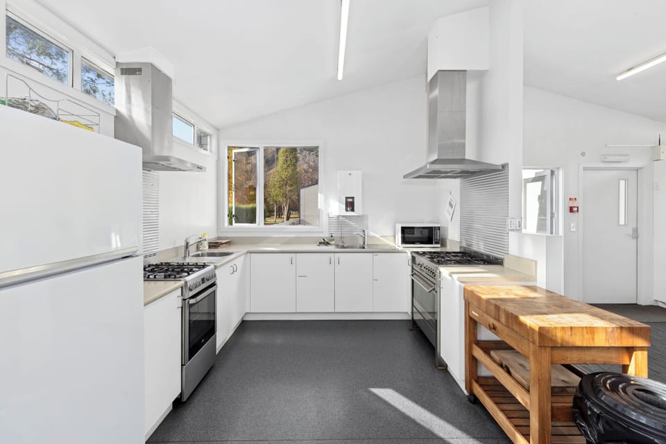 Shared fridge, dining table