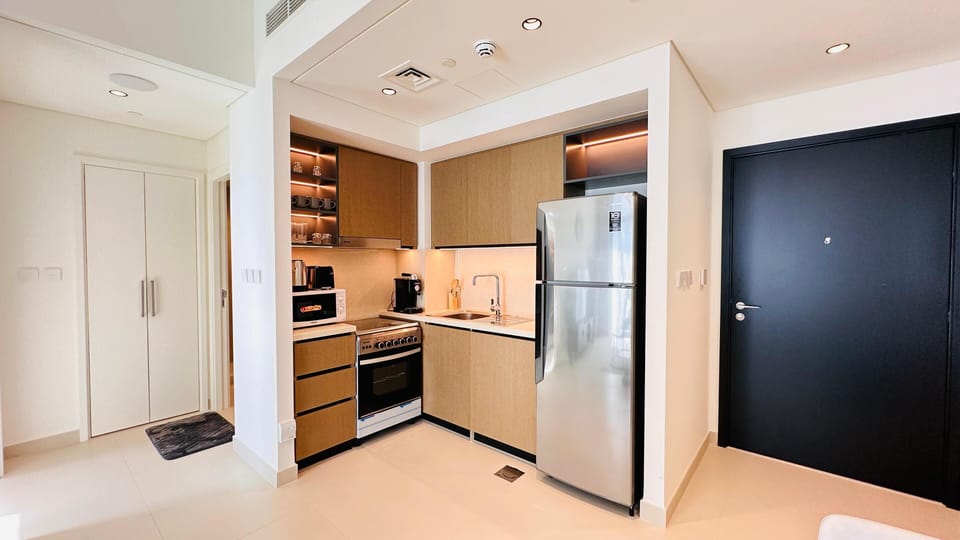 Apartment | Private kitchen | Fridge, electric kettle