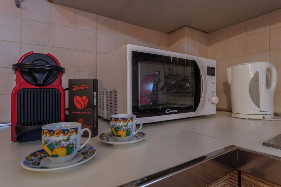 Apartment | Private kitchen | Fridge, microwave, oven, stovetop