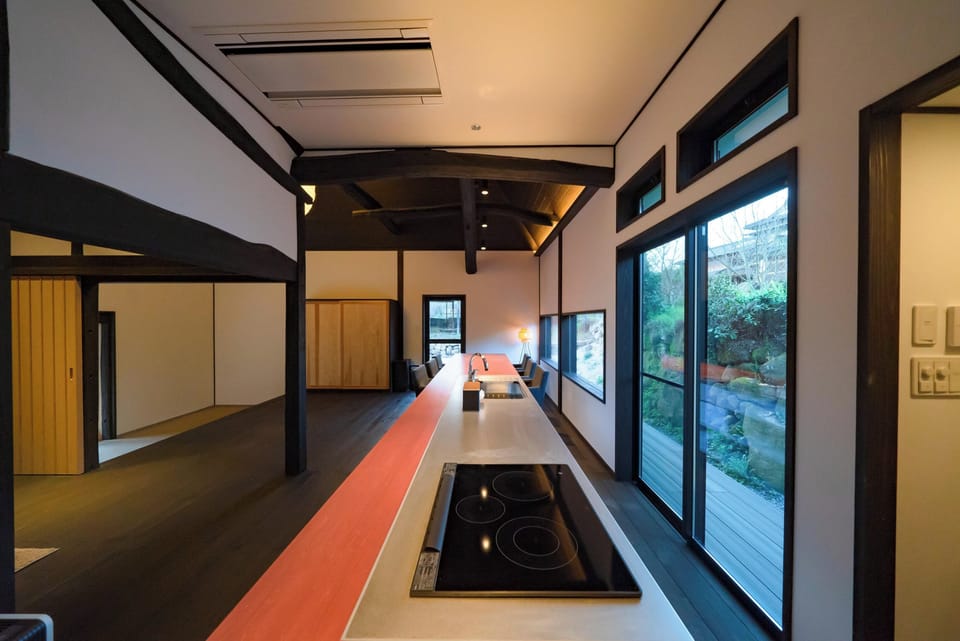 House, Non Smoking, Mountain View | Living area | 75-inch flat-screen TV with digital channels