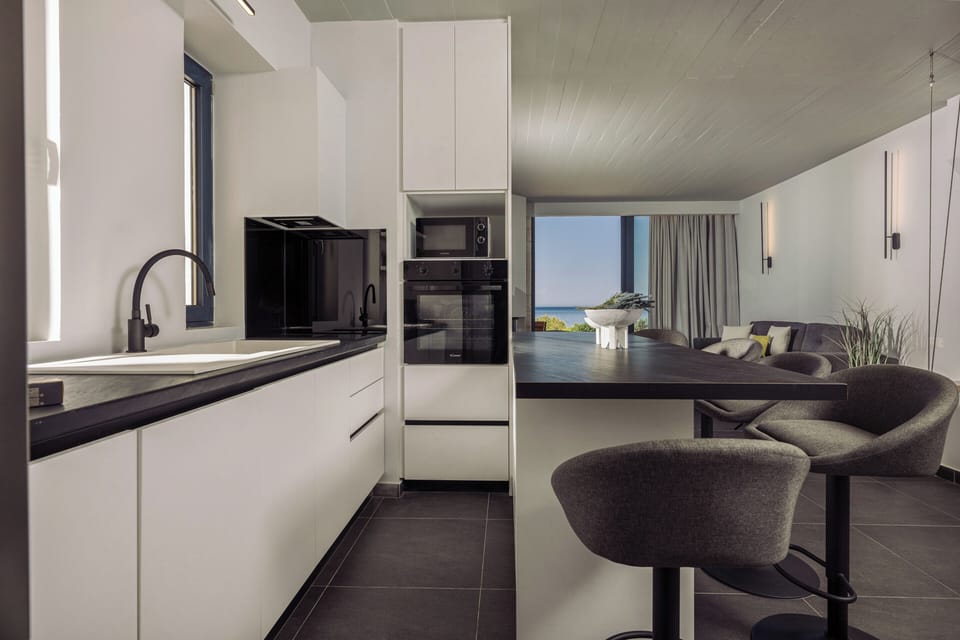 Luxury Villa, 3 Bedrooms, Sea View | Private kitchen | Full-size fridge, microwave, oven, electric kettle