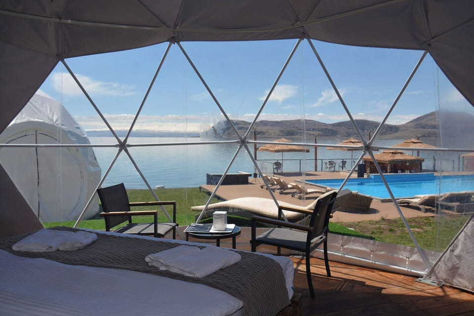 Panoramic Double Room, Lake View | Minibar, in-room safe, desk, blackout drapes