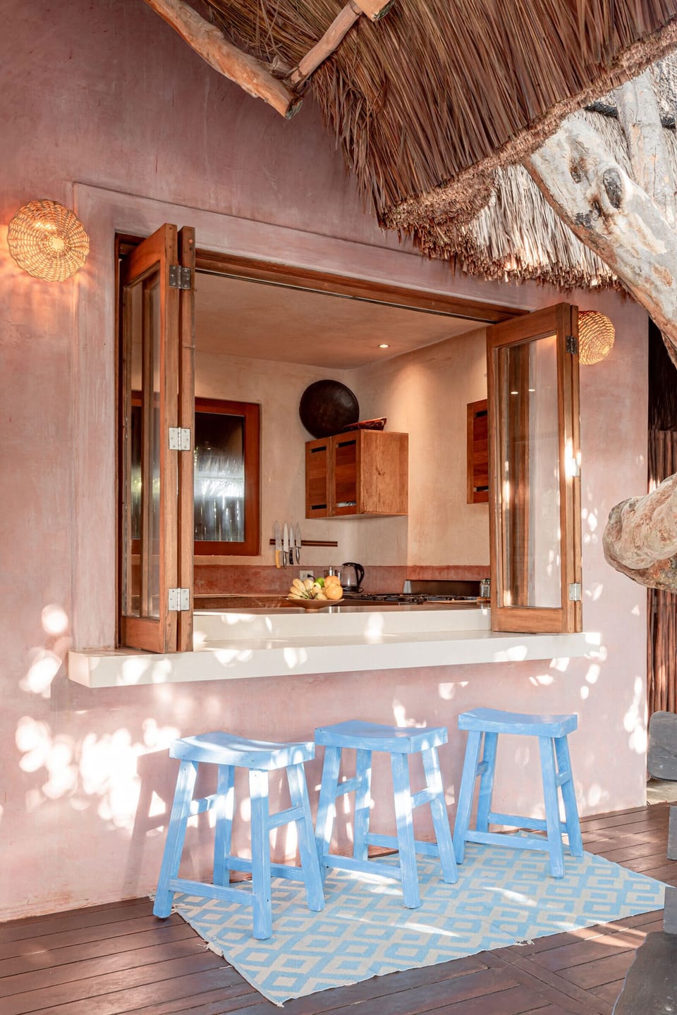 Villa, 4 Bedrooms, Beachfront | Private kitchen | Coffee/tea maker, dining table
