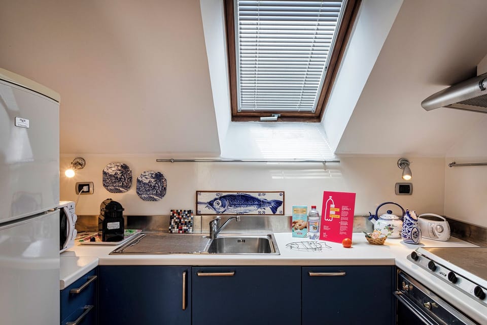 Apartment, City View | Private kitchen | Full-size fridge, microwave, oven, stovetop