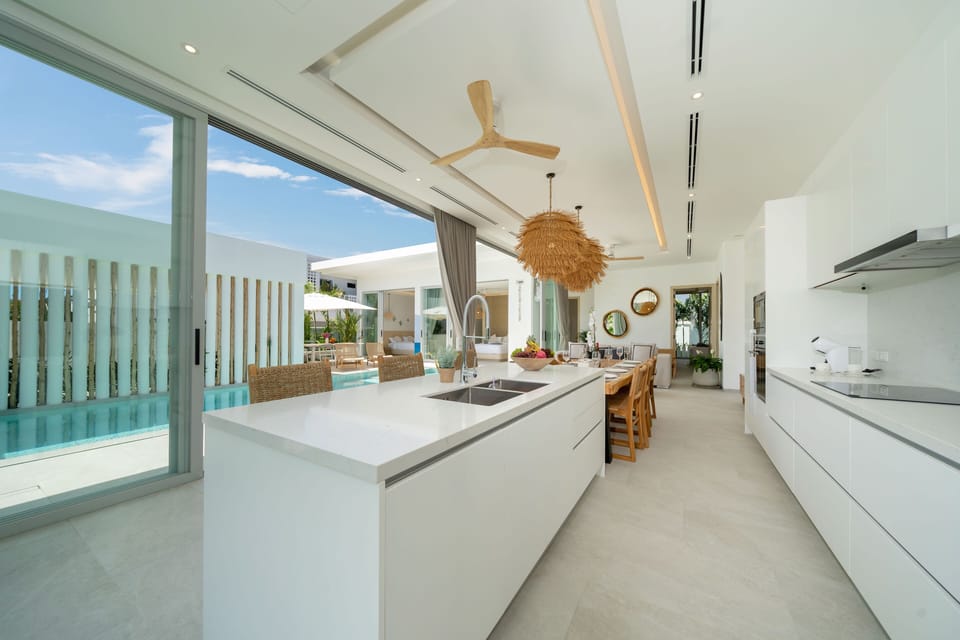 Exclusive Villa, 4 Bedrooms, Pool View | Private kitchen | Fridge, microwave, oven, stovetop