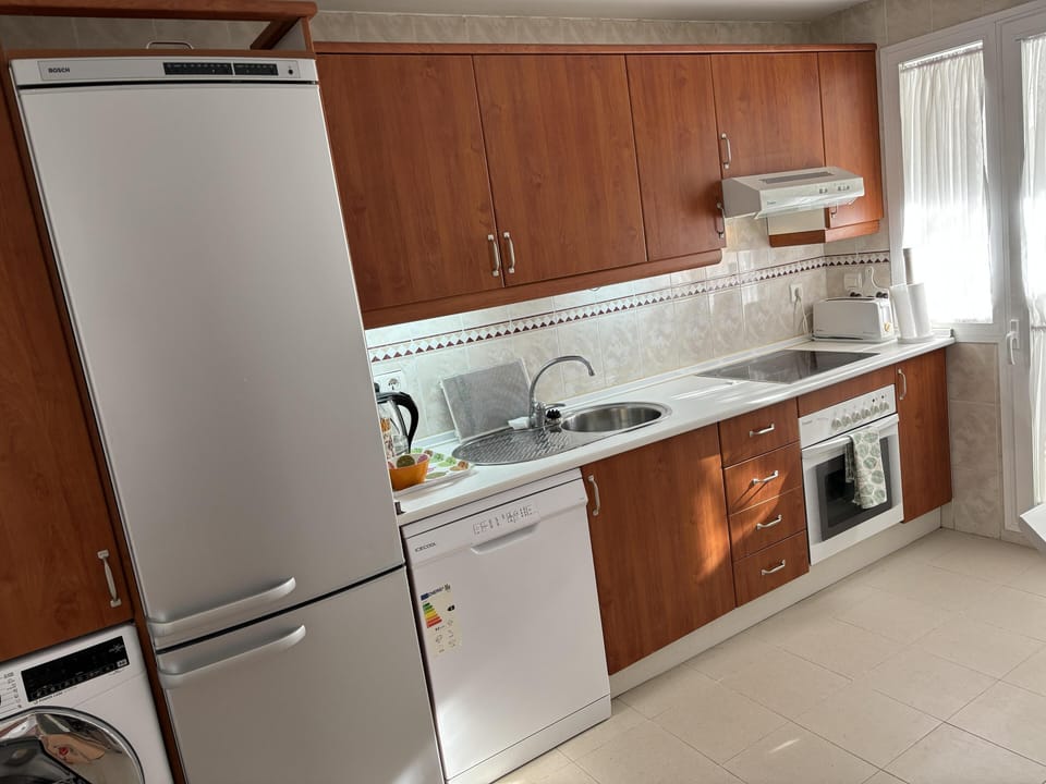 Apartment | Private kitchen | Fridge, microwave, oven, stovetop