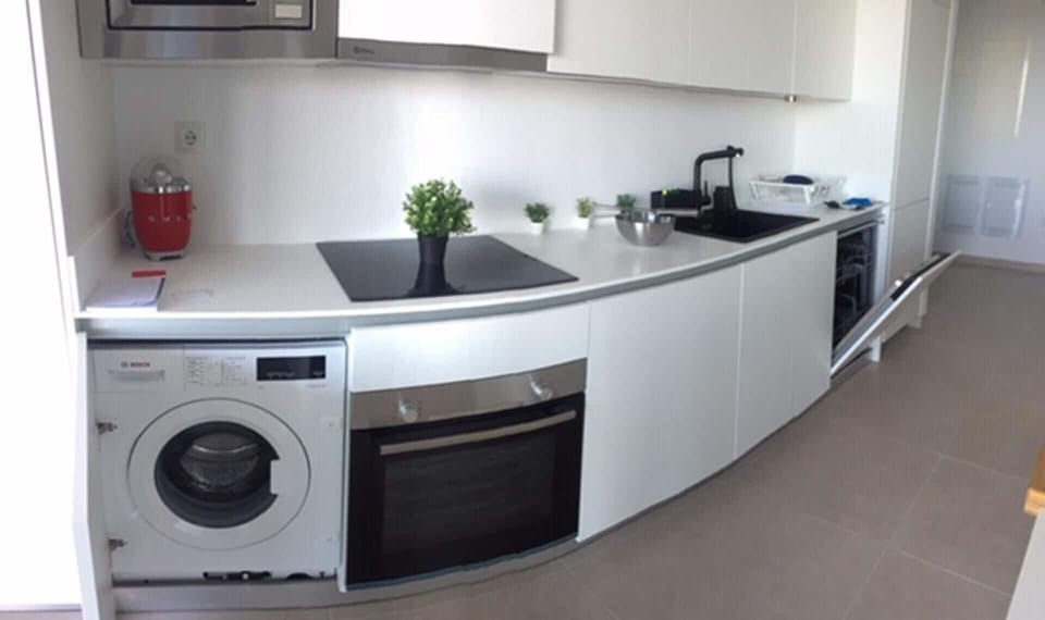 Apartment | Private kitchen | Fridge, microwave, oven, stovetop