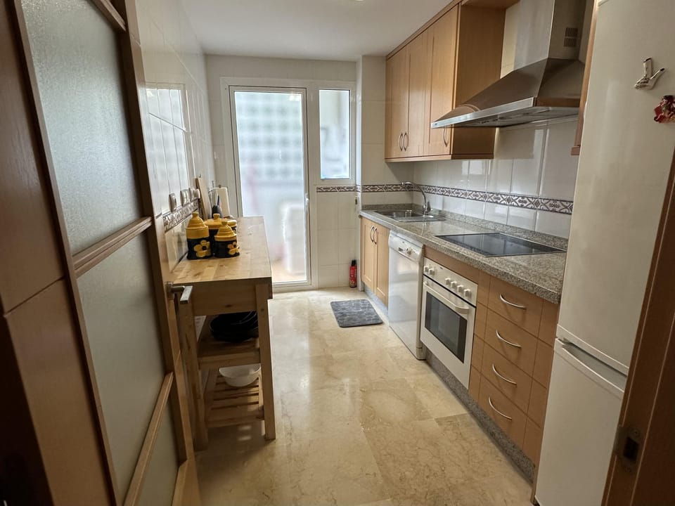 Apartment | Private kitchen | Fridge, microwave, oven, stovetop