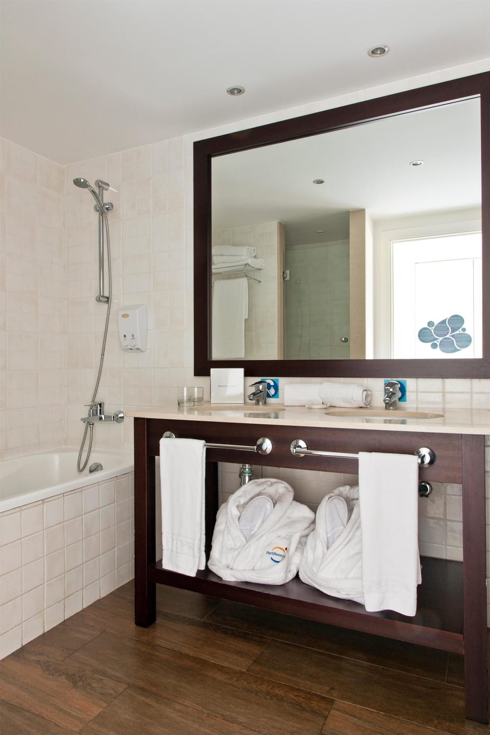 Free toiletries, hair dryer, towels