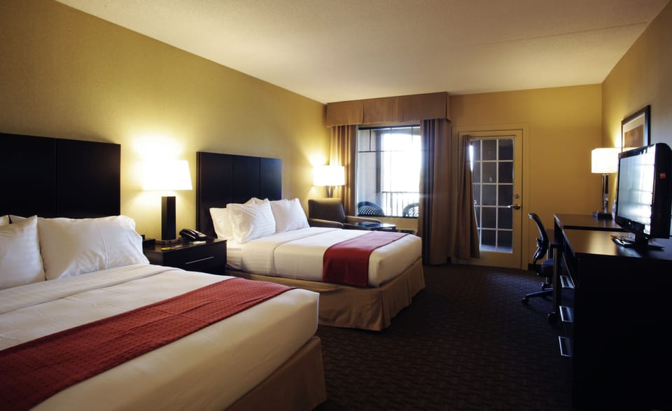 Standard Room, 2 Queen Beds | In-room safe, desk, laptop workspace, iron/ironing board