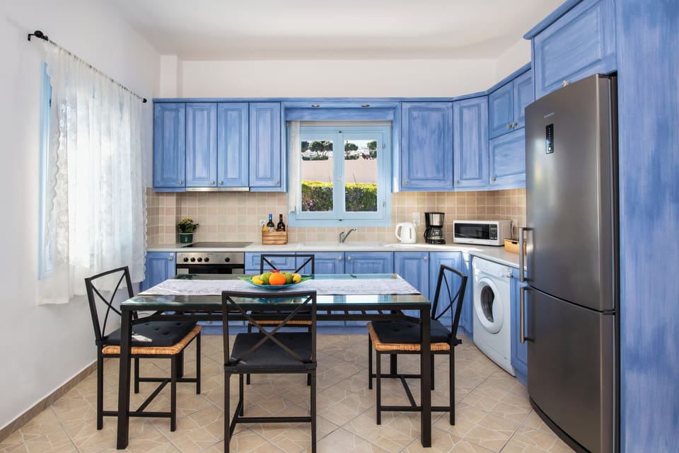 Aloni Cycladic House | Private kitchen | Fridge, espresso maker, electric kettle