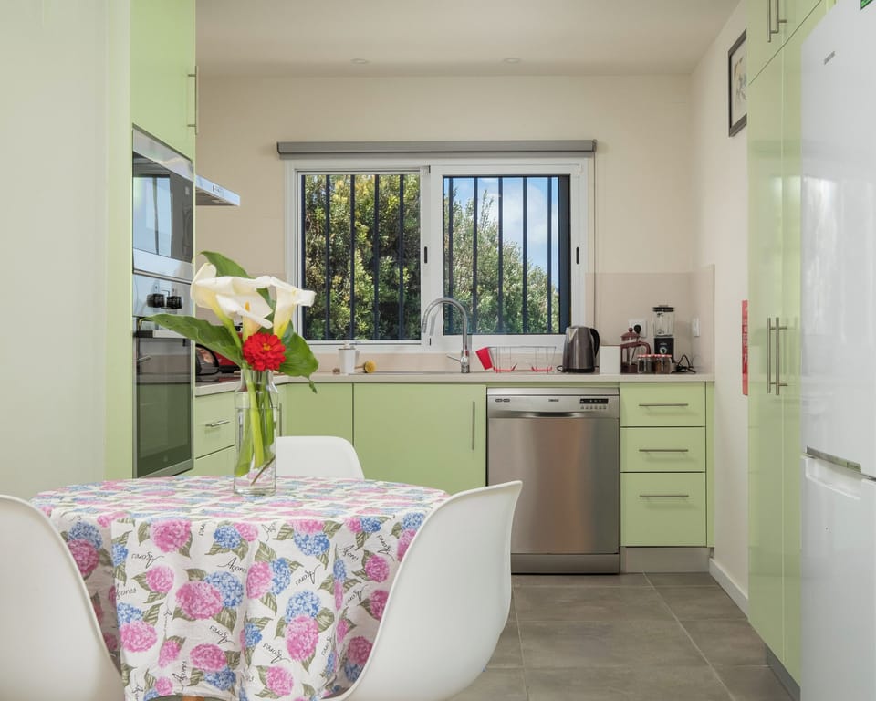 Family Apartment | Private kitchen | Stovetop, toaster, highchair, blender