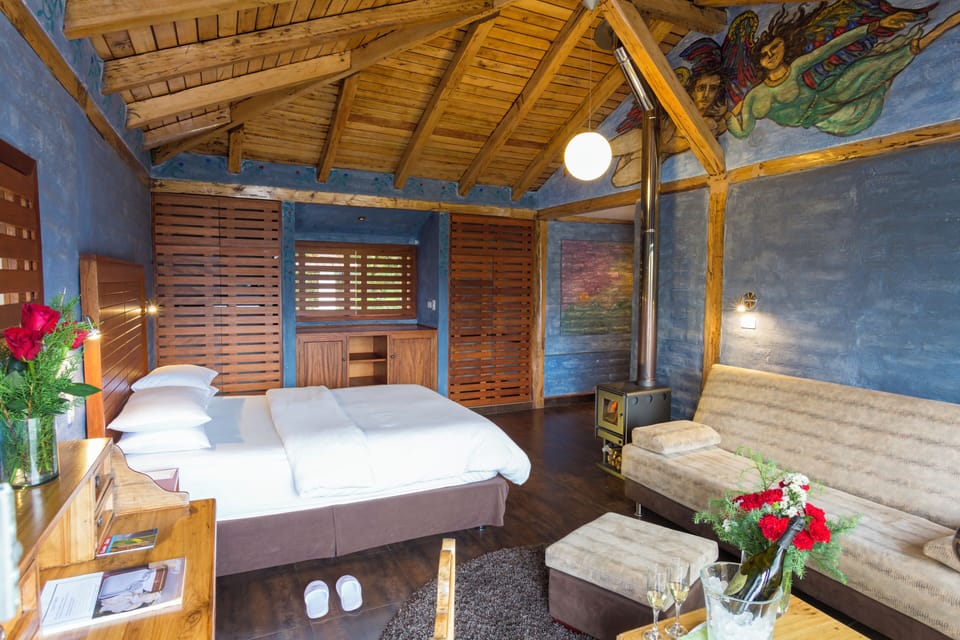 Double Room, Terrace, Mountain View | Premium bedding, down comforters, pillowtop beds, in-room safe