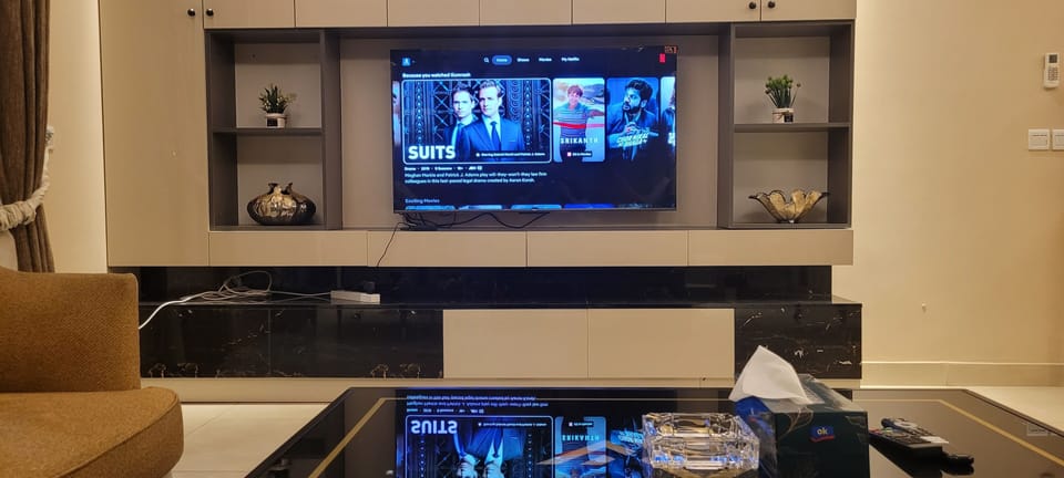 Presidential Apartment, 2 Bedrooms, City View | Living area | 50-inch LED TV with digital channels, Netflix, streaming services