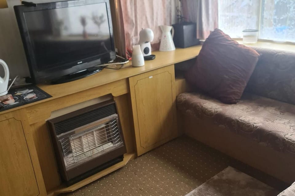 Cabin | Living area | TV, fireplace