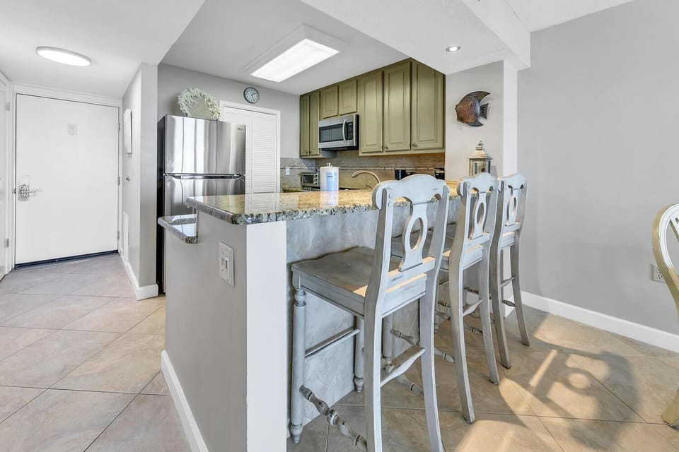 Condo, Multiple Beds (Dunes of Panama 2105E) | Private kitchen | Oven, toaster