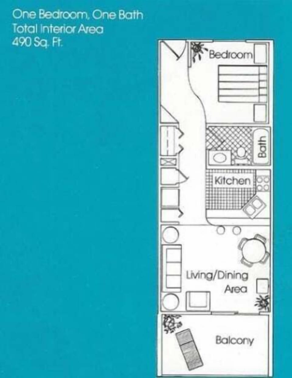 Condo, 1 Bedroom | Floor plan