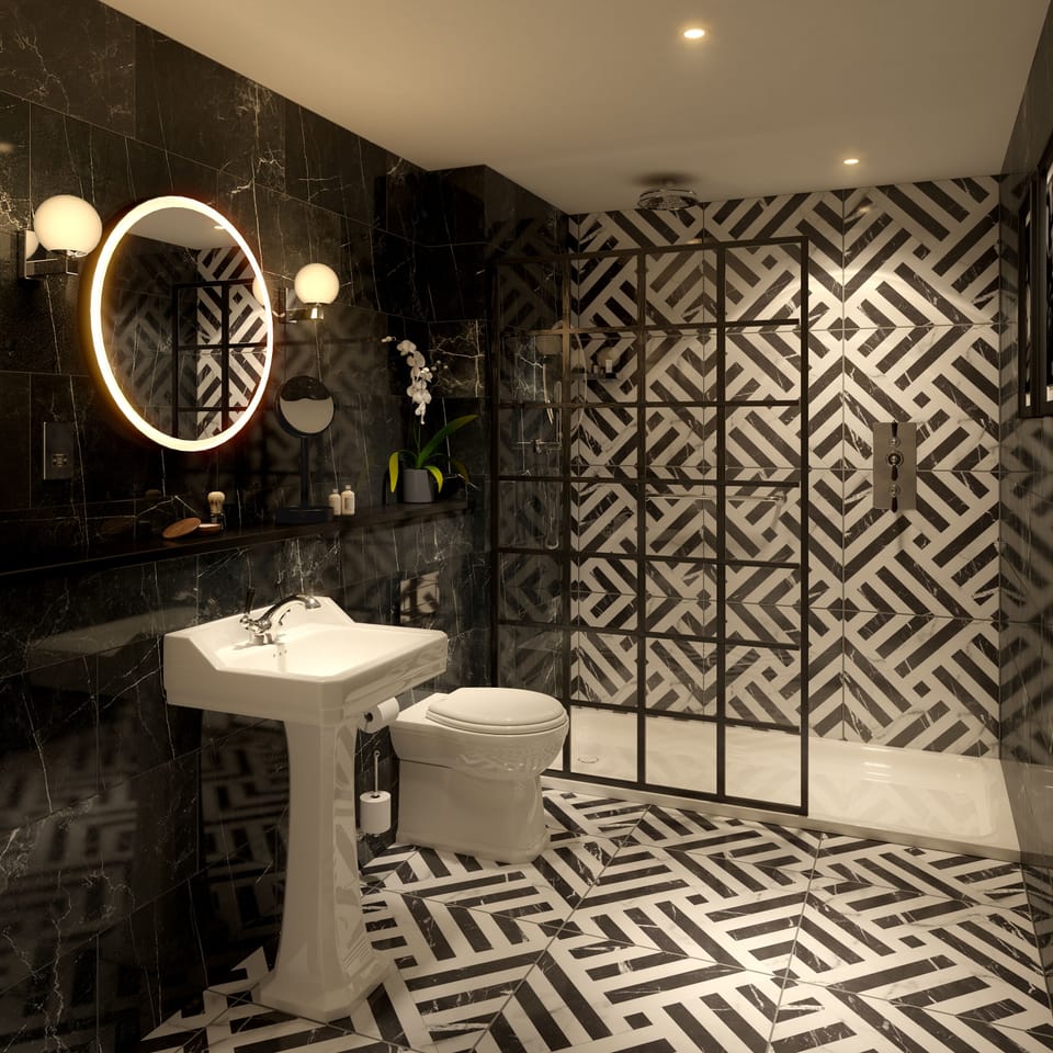 Designer toiletries, hair dryer, bathrobes, slippers