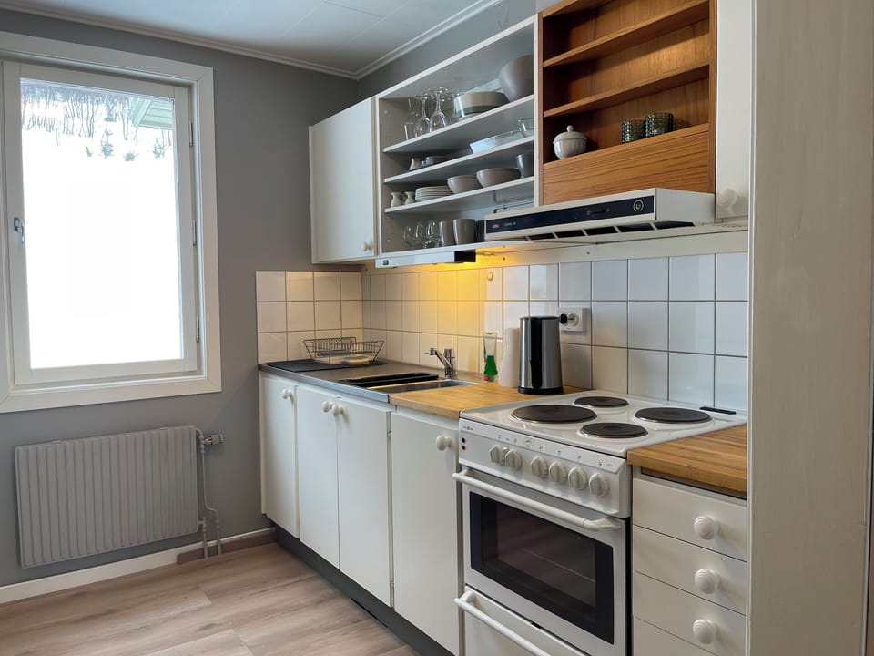 Superior Apartment | Private kitchen | Fridge, microwave, oven, stovetop