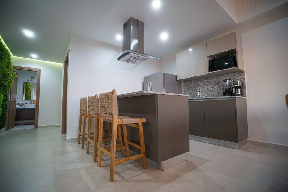 Deluxe Apartment, Beach View | Private kitchen