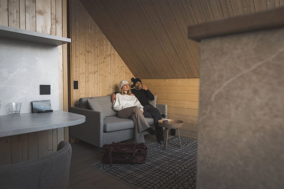 Design Cabin | Living area | 50-inch TV with digital channels