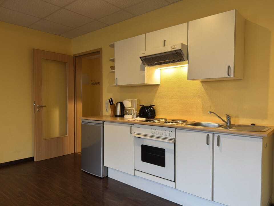 Apartment | Private kitchen | Electric kettle, toaster, highchair