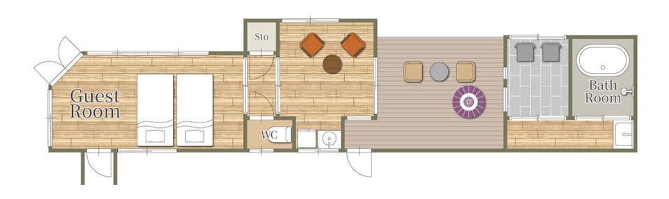 "Take-no-ma" Double Room with Garden View | Free WiFi