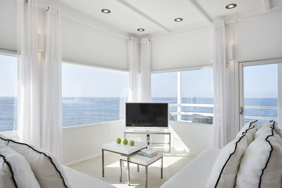 Suite, Sea View (Notos) | In-room safe, desk, blackout drapes, soundproofing