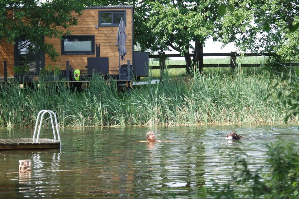 TinyHousebeiDresden klein aber fein, beste Lage Naturteich große Terrasse - Nähe Sächsische Schweiz | Lake view