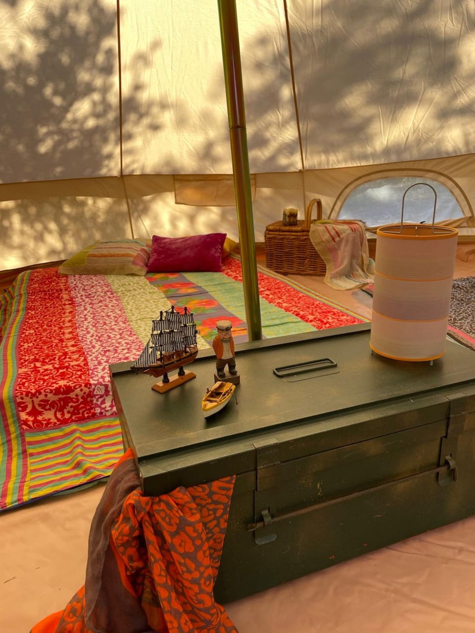 Family Tent, Park View | 1 bedroom, travel crib, rollaway beds (surcharge), bed sheets