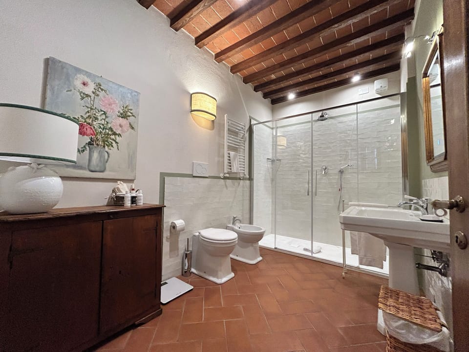 Deluxe Double or Twin Room, Patio | Bathroom | Separate tub and shower, hair dryer, slippers, bidet