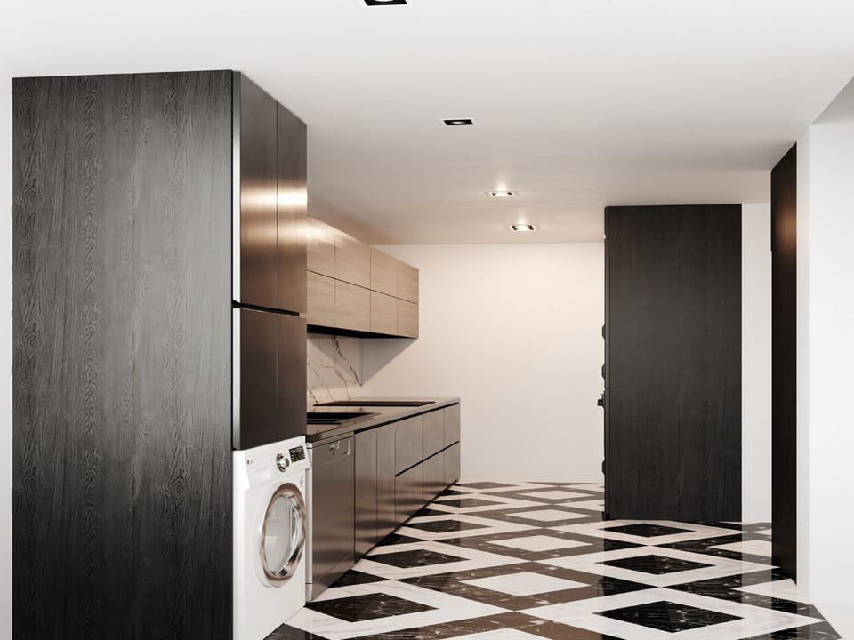 Family Suite, 4 Bedrooms, Club Lounge Access, Pool View | Private kitchen | Full-size fridge, microwave, oven, stovetop