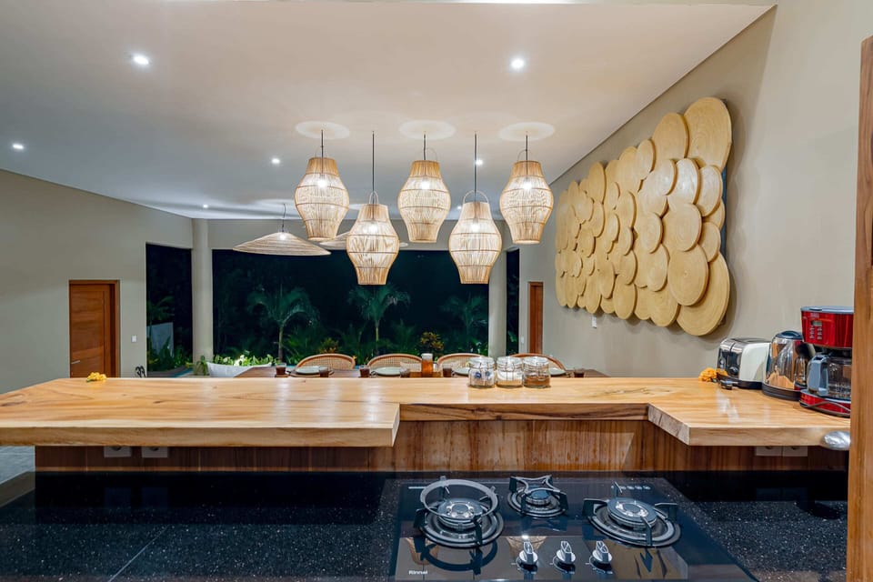 Basic Villa | Private kitchen | Fridge, microwave, stovetop, electric kettle