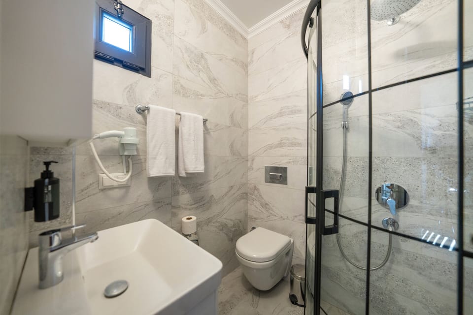Standard Double or Twin Room | Bathroom | Shower, rainfall showerhead, hair dryer, slippers