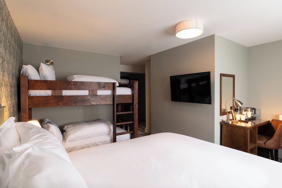 Double or Twin Room with Bunks | In-room safe, desk, iron/ironing board, free WiFi