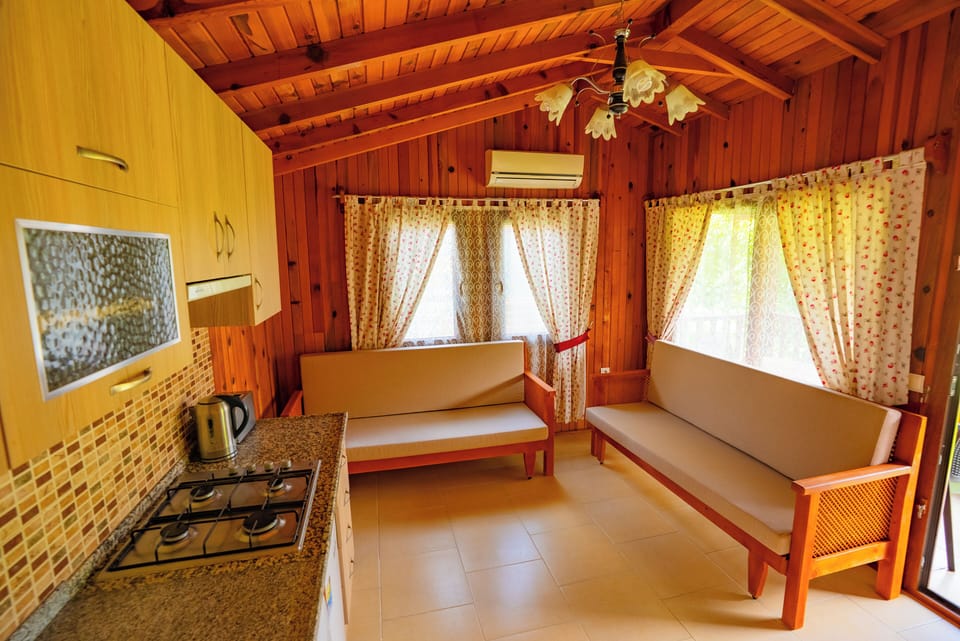 Classic Cabin, 1 Bedroom, Terrace, Garden View | Living area | Stereo