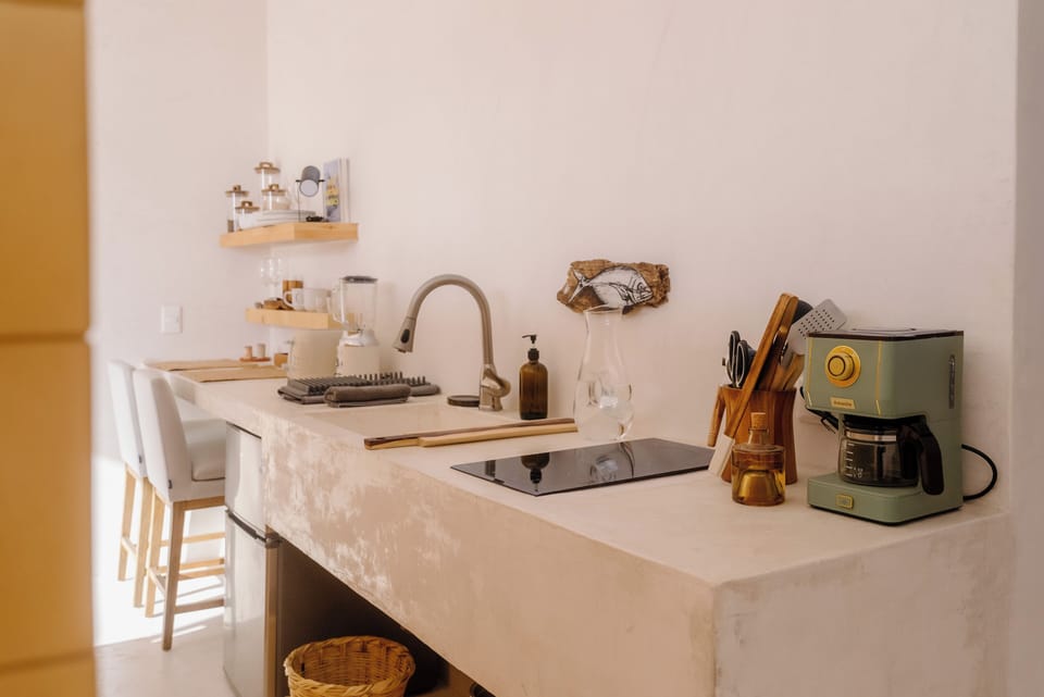 Luxury Studio, Garden View | Private kitchen | Mini-fridge, stovetop, espresso maker, coffee/tea maker