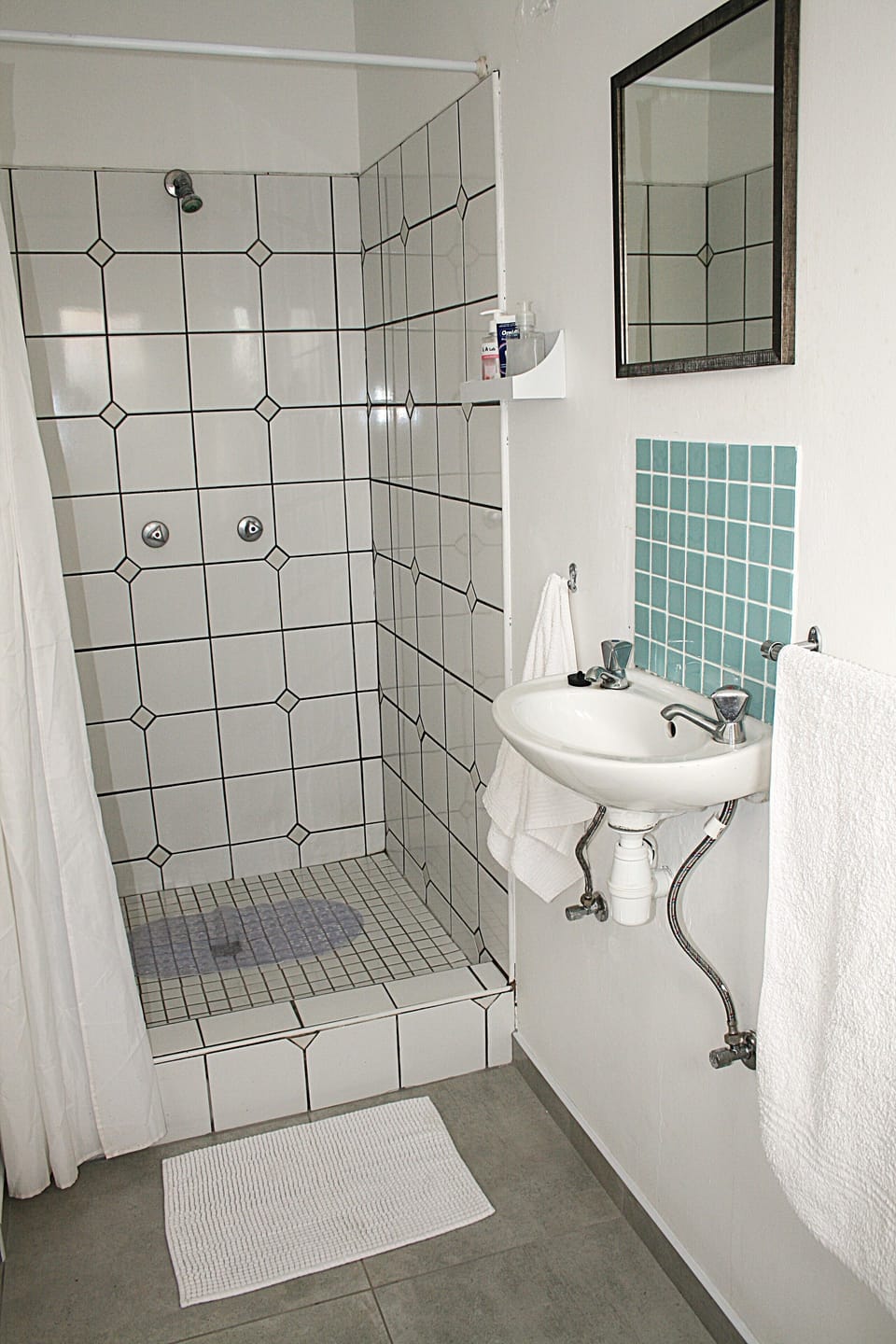 Shower, hair dryer (on request), towels, soap