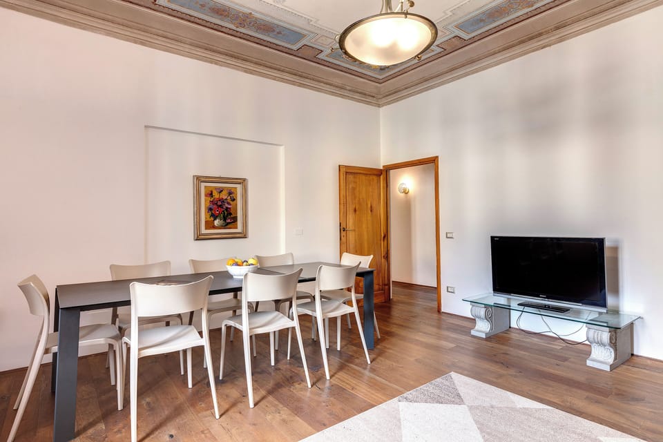 Apartment | Living area | 24-inch flat-screen TV with digital channels, fireplace