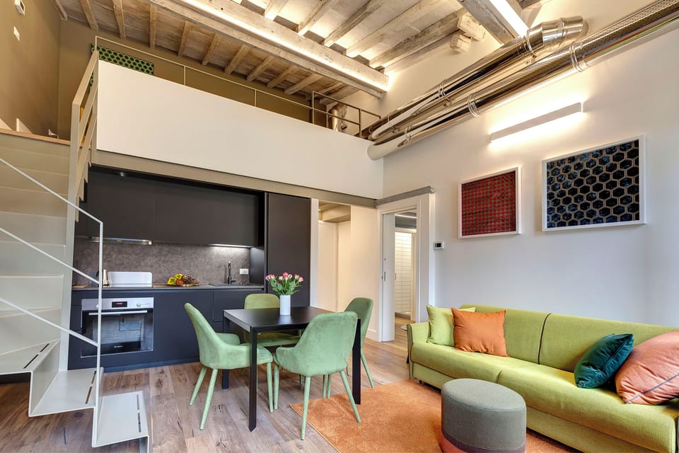 Apartment | Living area | 24-inch flat-screen TV with digital channels