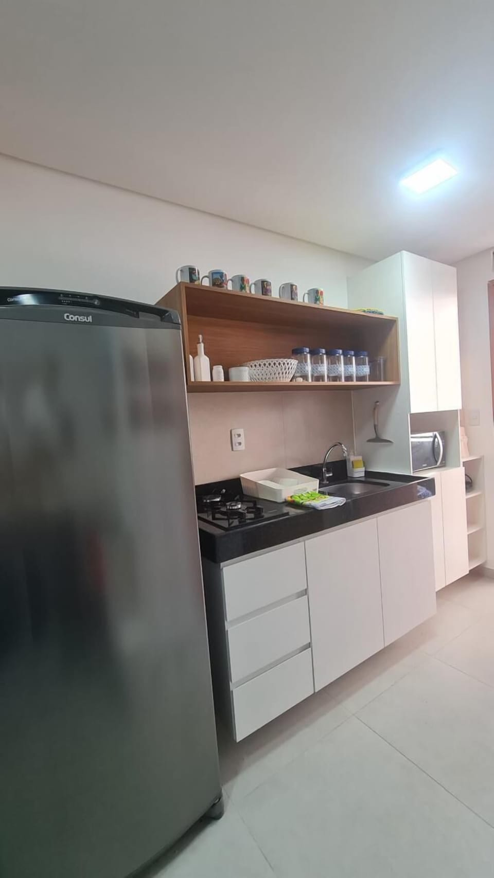 Family Apartment, Pool View | Private kitchen | Fridge, microwave, stovetop, cookware/dishes/utensils
