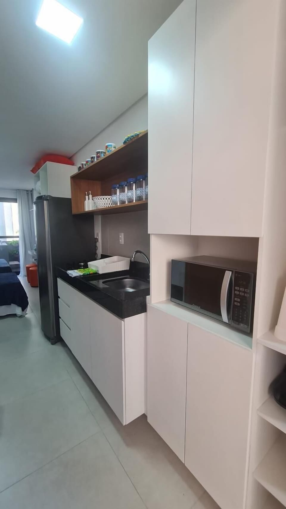 Family Apartment, Pool View | Private kitchen | Fridge, microwave, stovetop, cookware/dishes/utensils