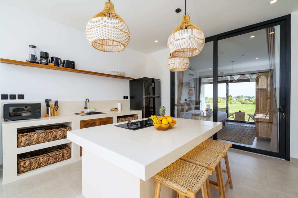Basic Villa | Private kitchen | Fridge, microwave, stovetop, electric kettle